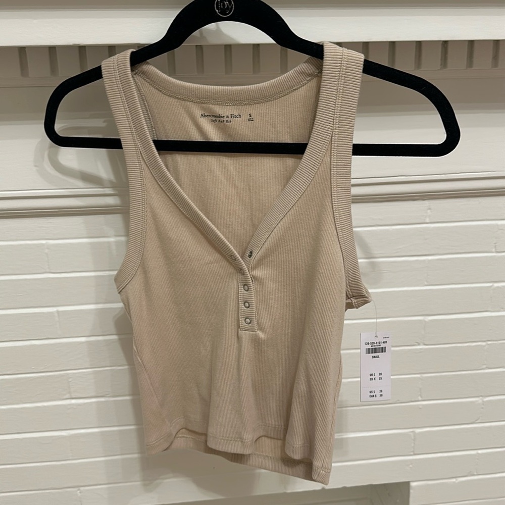 Abercrombie & Fitch, Tank Top, Beige, Small